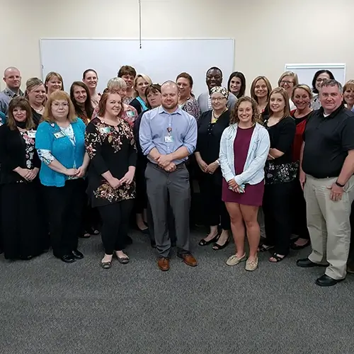 Participants at a leadership development workshop