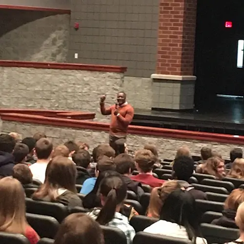 Kevin King speaking to an audience